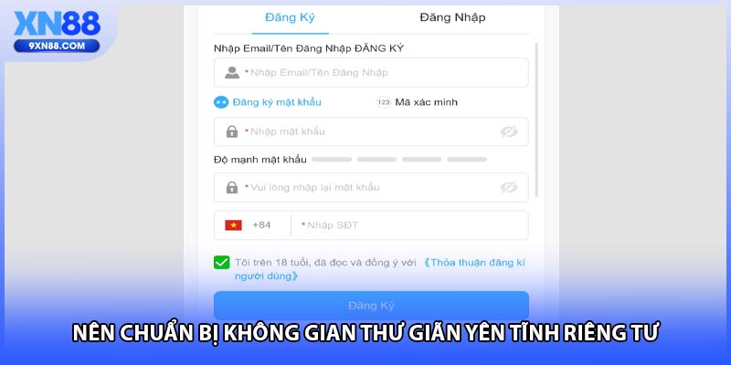 Nên chuẩn bị không gian thư giãn yên tĩnh riêng tư
